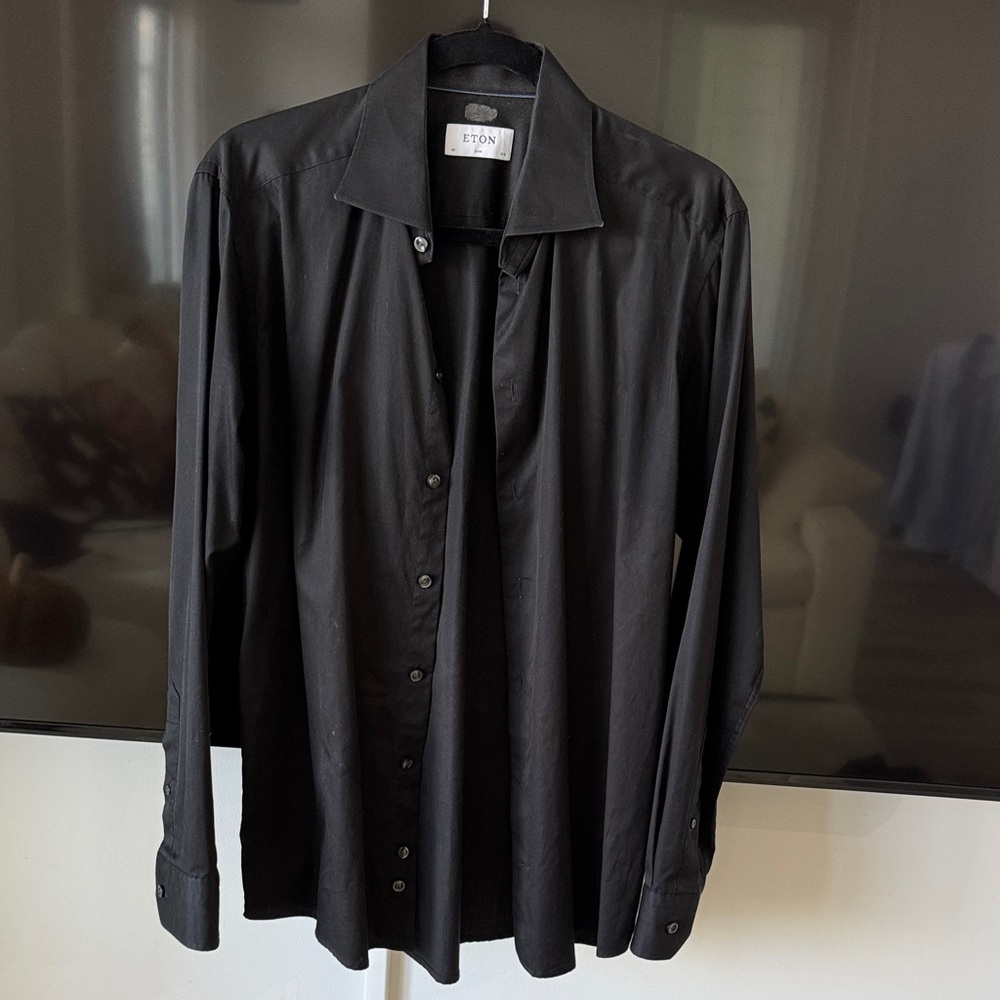 Eton Men's Classic Black Shirt Jacket